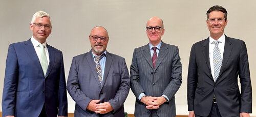 v.li. Dr. Harald Britze, Hans Reinfelder, Dr. Markus Gruber, Dr. Norbert Kollmer auf der JALT 2024.