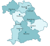 Grafik Bayern Landkarte 